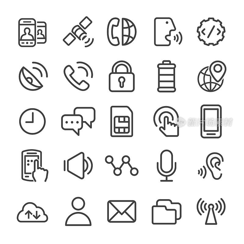 Mobile Setting Icons - Smart Line Series